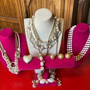 LOT white fine jewelry, vintage to new